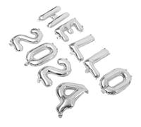 SMASOLO Ballons Chiffre et Lettres Aluminium Argenté Décoration Festive pour Célébration de l'An Fête de Fin d'Année et Anniversaire Kit Complet pour Ambiance Joyeuse