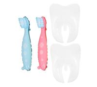 SMASOLO Ballons De Dent Et Brosse à Dents Grosse Taille En Vinyle Pvc Gonflables Pédagogiques Pour Garçon Et Filles Décorations Fête Baby Shower Et Remise De Diplôme Lot De 4 Pièces 1 Rose 1 Bleu