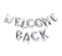 SMASOLO Ballons en Aluminium « Welcome Back » Argentés Décoration de Fête Scolaire et Bureau Ornements de Bienvenue pour Intérieur et Extérieur Accessoires Festifs pour Maternelle et