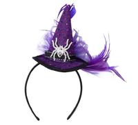 SMASOLO Bandeau Pour Enfants Décorations D'halloween Enfant En Âge Caches Bandeau Chapeau De Violet Mini-chapeau Violet