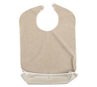 SMASOLO Bavoir Adulte Repas Lavable Imperméable Éponge Protection Éclaboussures pour Personnes Âgées et Convalescentes Réutilisable et Confortable Gris