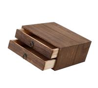 SMASOLO Boîte à Thé Vintage Massif avec Multiples pour Rangement de Galettes de PU Aéré Odeur Style Rétro Au Coffret de Conservation Sain et Pratique