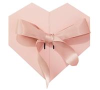 SMASOLO Boîte Cadeau Amour Forme de Cœur Rose Boîte de Réutilisable pour Mariage et Anniversaire Coffret pour Bonbons et Fleurs