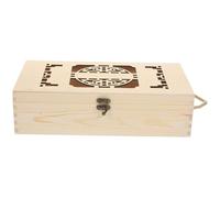 SMASOLO Boîte Cadeau pour Bouteilles de Vin Coffret Cadeau Massif avec Poignée Rangement Pratique et Design Creux pour Anniversaire et