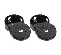 SMASOLO Boîte de Jonction pour Caméra Étanche 10 MM Diamètre Grosse Capacité Multi-Trous Cache-Câble Extérieur Noir 2 Pièces Support Câble pour Installation Extérieure Sécurisée