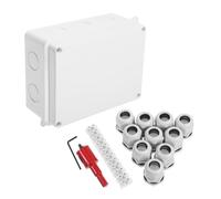 SMASOLO Boîtier de Jonction Étanche Abs pour Câblage Électrique avec Connecteurs et Barrette à Bornes Positions Boîte de Distribution pour Usage Intérieur et Extérieur