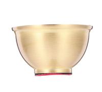 SMASOLO Bol en Laiton Petit Format pour Offrandes et Eau Bénite Bol Décoratif Cuivre Finition Brossée et Tapis Antidérapant pour Maison et Temple Ustensile Sacrificiel Traditionnel