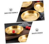 SMASOLO Bol Inox pour Sauce Coréenne Plat à Condiments Stable et Facile à Nettoyer pour Maison Restaurant Barbecue et Pique