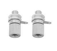 SMASOLO Bornes de Raccordement Banane en Cuivre Plaqué Nickel 4 MM M6 X 23 MM Lot de 2 Connecteurs pour Prise Jack D’Amplificateur Haute Puissance Bornier de Mise à la Terre pour Test