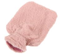 SMASOLO Bouillotte 1000 Ml Housse Pelucheuse Rose Imitation Lapin, Poche à Eau en Pvc, Bouillotte Chauffante Pratique pour Hiver, Souple Isolant, Usage Domestique Chaud et Réconfortant