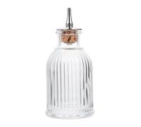 SMASOLO Bouteille D'amertume en Verre Sculpté 150 ML avec Bouchon Amovible, Outil De Bar Professionnel pour Cocktails Amers Et Spiritueux Vintage