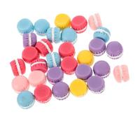 SMASOLO Breloques à Dos Plat Macaron En Résine Colorées 30 Pièces Pour Bricolage Diy, Décorations Accessoires Pour Coques De Téléphone Et Barrettes à Cheveux, Mini Breloques Mignonnes Multicolores