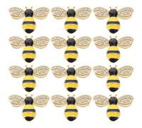 SMASOLO Breloques Abeille Miniature Décoratives 40 Pièces Jaune Noir Sans Trou Accessoires Bricolage Diy Ornements Pour Coque Téléphone Décoration Artisanale Créative