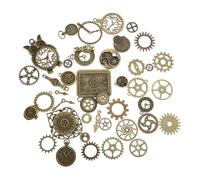 SMASOLO Breloques Engrenages Steampunk Métal Vintage Mix Petit Format DIY Créateurs Rétro Punk Bijoux Artisanat Décoration Noël Présents Fêtes Créatives Style Aléatoire