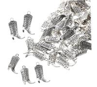 SMASOLO Breloques Pendentifs en Alliage Forme Botte 100 Pièces DIY Bijoux Métal Allié Couleur Bronze Antique Accessoires Création Bracelets et Colliers Présent Artisanat Usage Quotidien