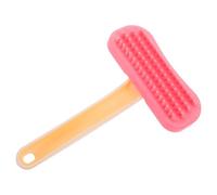 SMASOLO Brosse de Massage en Silicone Rose pour Petits Animaux - Taille Petite 13,6 X 9 X 1,8 Cm - Brosse de Bain et Toilettage pour Lapins, Chats et Chiens - Outil Antidérapant pour Mue