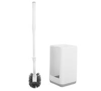SMASOLO Brosse WC Murale avec Support Manche Long Ergonomique Poils Solides pour Nettoyage Profond Brosse Plate Compacte pour Salle de Bain et Toilettes Kit Polyvalent pour Maison et