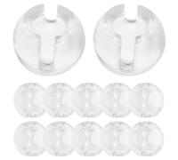 SMASOLO Butées de Chaîne à Perles Transparentes 12 Pièces pour Stores Verticaux, Fixation Réglable en Plastique Solide, Accessoires pour Rideaux et Persiennes, Réparation et Remplacement