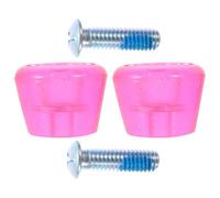 SMASOLO Butées de Patins à roulettes Professionnelles Réglables, Résistantes à L’Usure, Transparent Rose, 1 Paire avec Vis, Compatibles Patins à roulettes pour Sécurité et Contrôle