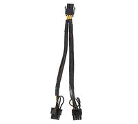 SMASOLO Câble Alimentation GPU Broches vers Double Broches Pcie Manchon Tressé Adaptateur Extension pour Cartes Graphiques Puissance Supplémentaire