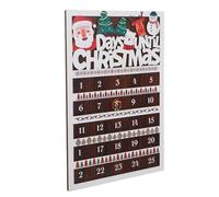 SMASOLO Calendrier de L’Avent en Bois 25 Jours avec Couronne Détachable Décor Rustique Noël Décoration Murale Table pour Fête Accessoire Artisanal Soi-Même