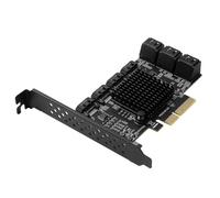 SMASOLO Carte Contrôleur Pci-E 30 10 Ports Interface Serial ATA III Carte D’Extension Pci Express X4 Débit Rapide 6 Gbit/s Compatible PC Bureau Accessoire Informatique Stable Support