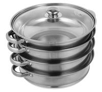 SMASOLO Casserole Vapeur Inox Épaisse Niveaux Multifonction Pot Vapeur Soupe Induction pour Fruits de Mer Légumes