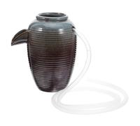 SMASOLO Ceramic Jar Fish Fountain Indoor Outdoor Water Circulation Spitter for Aquarium and Garden Elegant No Pump Decorative Water Feature for Relaxing Ambiance
