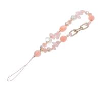 SMASOLO Chaîne de Téléphone Perles Colorées Cristal Lanière Poignet Légère Antiperte Corde Décorative pour Portable et Sacoche