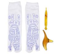 SMASOLO Chaussettes Réflexologie Acupression avec Motifs Uniques et Masseur Shiatsu Fatigue et Tension des pour Maison Bureau Voyage