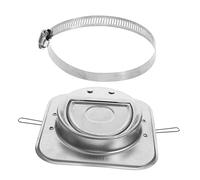 SMASOLO Clapet Retour pour Hotte Aspirante Cuisine Valve Coupe Feu Fumée avec Fusible Haute Température avec Collier de Serrage pour Conduits Dévacuation