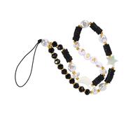 SMASOLO Clay Beads Phone Wrist Strap Anti-lost Lanyard For Women And Handmade Star Moon Beaded Soft Clay Rope Compatible With Phone Cases