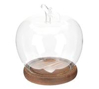 SMASOLO Cloche Décorative avec Base Vintage Protection Poussière pour Fleurs Conservées et Objets Artisanaux Design Compact et Élégant pour Décoration Intérieure