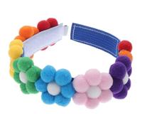 SMASOLO Collier pour Chien XS Réglable en Polyester Doux Nœud en Tissu Peluche Arc-en-Ciel, Accessoire pour Chiots et Chiens de Petite Taille, Décoration Festive Sécurisée