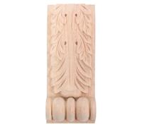 SMASOLO Console Murale en Bois Massif Sculpté Style Européen Console D’Angle Décorative 5 X 123 CM Finition Naturelle Support Mural Rustique pour Maison et Hôtel Vintage