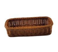 SMASOLO Corbeille Plastique Tressé Style Rotin pour Couverts Panier de Rangement Ustensiles de Cuisine Support Tableware Compact et Facile à Nettoyer pour Maison et Restaurant Dimensions
