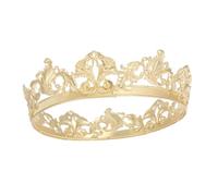 SMASOLO Couronne En Métal Unisexe Prince Roi, Diadème Performance Élégant, Accessoire Cheveux Mariage Cosplay Fête, Taille Unique, Couleur Métal Argenté