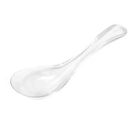 SMASOLO CuillèRe En Verre Transparente 13Cm Pour Soupe Chinoise Et Desserts Ustensile De Service Polyvalent Pour Buffet Maison Et Restaurant