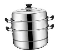 SMASOLO Cuiseur Vapeur Inox Couches Marmite Multifonction Compatible Induction et Gaz Haute Résistance Thermique pour Cuisine Maison