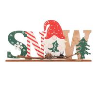 SMASOLO Décoration de Noël en Bois Lettre Peinte Colorée Ornement Festif Léger pour Table et Bureau Décoration Créative pour Maison Bureau et Fête Accessoire Artisanal Unique