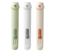 SMASOLO Découseur de Couture 3 Pièces Enfile-aiguille Intégré, Outil D'extraction de Fils Léger et Compact, Couleurs Vert, Jaune et Gris, pour Couture la Main et Travaux de Précision