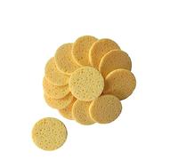 SMASOLO Disques Démaquillants En Coton 20 Pièces Taille Ronde 60 x 8 Mm Couleur Chair Éponge Nettoyante Visage Exfoliante Pour Peau Sensible Usage Quotidien