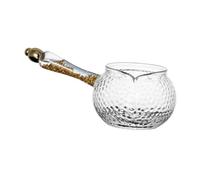 SMASOLO Distributeur à Thé Verre Haute Résistance Transparent et Brillant avec Poignée Latérale Verseuse pour Service de Thé Tasse de Distribution pour Usage Domestique et