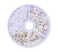 SMASOLO Ensemble de 260 Pièces D’accessoires de Bijoux Soi-même, Bouchons D’oreilles Argentés, Fournitures DIY pour Fabrication de Boucles D’oreilles, Usage Créatif et Personnalisé,