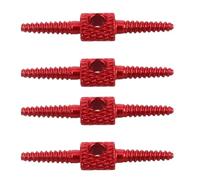 SMASOLO Ensemble de 4 Connecteurs de Câble de Frein en Alliage d'Aluminium Rouge pour Vélo Outil de Passage Interne de Câbles Compatible VTT de Cadre pour Frein et Dérailleur