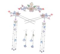 SMASOLO Ensemble De Bâtons à Cheveux Hanfu à Long Pompon Pour Chignons, Alliage Élégant, Facile à Fixer, Accessoires Cheveux Chinois Pour Femmes, Mariage Et Fêtes Traditionnelles