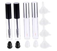 SMASOLO Ensemble de Tubes de Mascara Vides Transparents 12 Pièces 10 Ml Applicateurs Anti-fuite et Entonnoirs Flexibles pour Maquillage Professionnel et Voyages Couleur Aléatoire