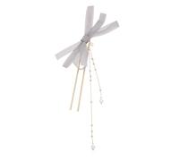 SMASOLO Épingle à Cheveux Vintage Rétro avec Pompon et Nœud en Organza Accessoire Élégant pour Femme et Fille Ornement Cheveux Mariage Gris