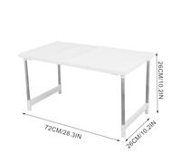 SMASOLO Étagère Extensible pour Cuisine avec Cadre INOX Support Réglable pour Micro-Ondes et Petits Appareils Organisateur Polyvalent pour Plan de Travail et Rangement Armoires