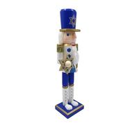 SMASOLO Figurine Casse-Noisette Bois Bleue et Blanche Décoration Hanukkah et Noël Soldier Décor de Table Festive